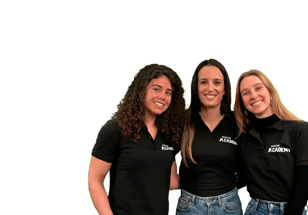 Ana Rita, Telma Gonçalves e Beatriz Dias da Nutrition Academy